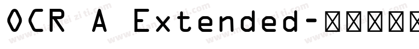OCR A Extended字体转换